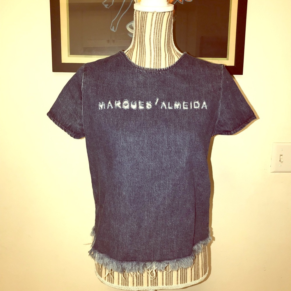 Marques’ Almeida Frayed Denim Top